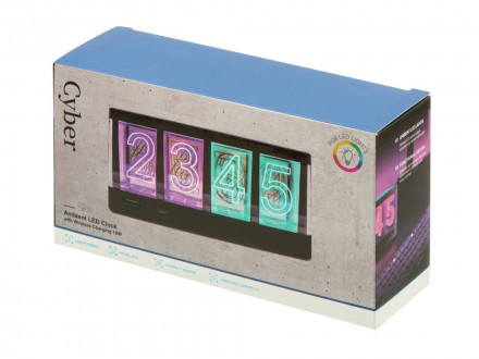 Часы с беспроводной зарядкой Cyber, 10 Вт (Р)