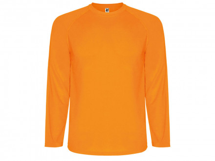 Футболка Montecarlo  мужская с длинным рукавом, неоновый оранжевый