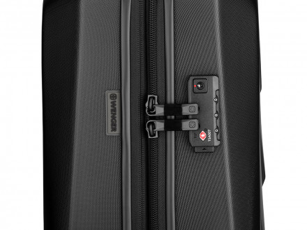 Чемодан WENGER Prymo, чёрный, малый, 40х55х20 см, 36 л, ABS+PC