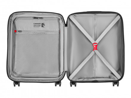 Чемодан WENGER Prymo, чёрный, малый, 40х55х20 см, 36 л, ABS+PC