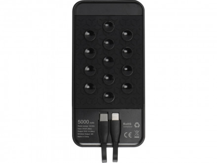 Портативное беспроводное зарядное устройство Octopus Air, 5000 mAh, черный