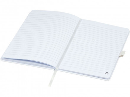 Блокнот Honua форматом A5 из переработанной бумаги с обложкой из переработанного ПЭТ, белый