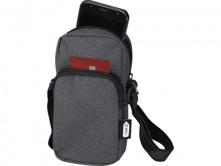 Сумка для телефона Ross из переработанного материала, древесный уголь