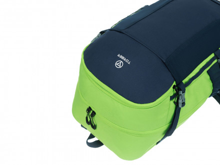 Туристический рюкзак TORBER КЕМПИНГ, синий/салатовый, полиэстер, 36 х 54 х 16 см