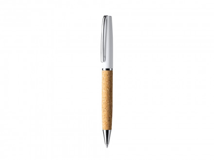 Ручка шариковая ALTON из натуральной пробки и металла, натуральный/серебристый