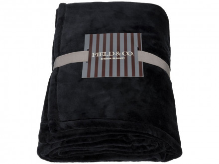 Негабаритный ультра-плюшевый плед Mollis, черный