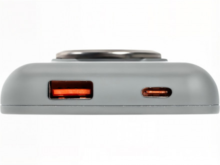 Магнитный беспроводной внешний аккумулятор MagnetIQ, 5000 mah, 10 W, серый Cool gray 7C