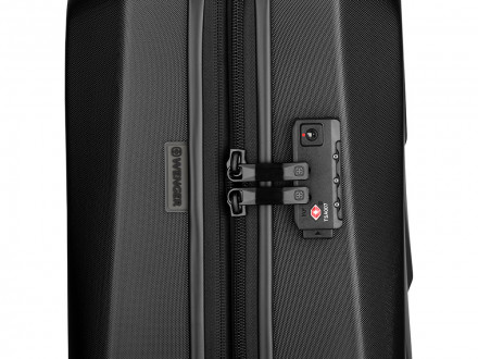 Чемодан WENGER Prymo, чёрный, средний, 45х65х26 см, 59 л, ABS+PC