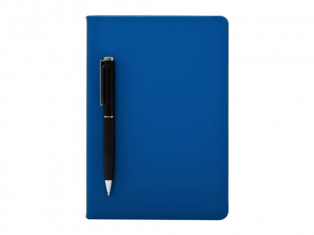 Подарочный набор с блокнотом С3, металлической ручкой и кружкой, синий