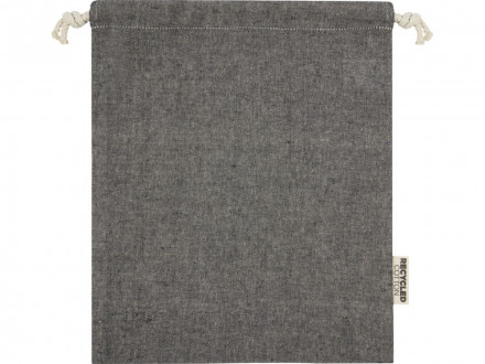 Средняя подарочная сумка Pheebs объемом 1,5 л из хлопка плотностью 150 г/м2, черный