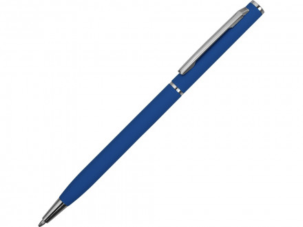 Ручка металлическая шариковая Атриум с покрытием софт-тач, синий