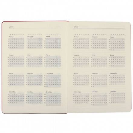 Ежедневник Lounge, недатированный, красный