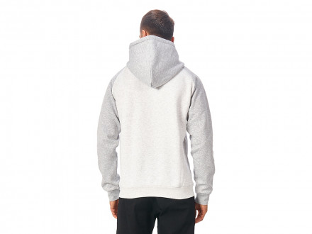 Толстовка с капюшоном Dublin мужская, серый меланж/белый меланж
