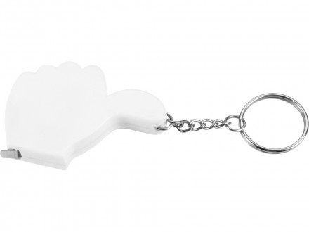 Брелок-рулетка, 1 м., белый