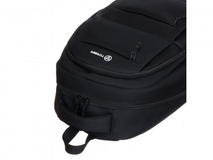 Рюкзак TORBER CLASS X, черный, полиэстер 900D, 45 x 30 x 18 см + Мешок для сменной обуви в подарок!