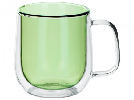Цветная кружка Ubud с двойными стенками, зеленый