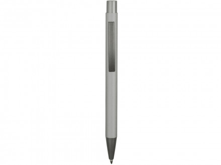 Ручка металлическая soft touch шариковая Tender, серебристый/серый