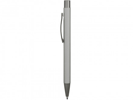 Ручка металлическая soft touch шариковая Tender, серебристый/серый