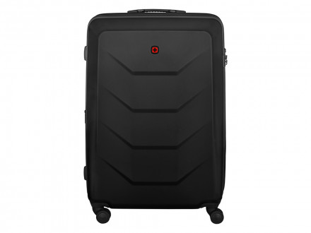 Чемодан WENGER Prymo, чёрный, большой, 52х76х30 см, 93 л, ABS+PC