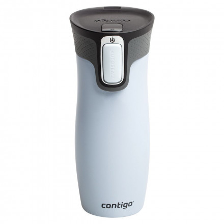 Термостакан Contigo West Loop, вакуумный, белый металлик