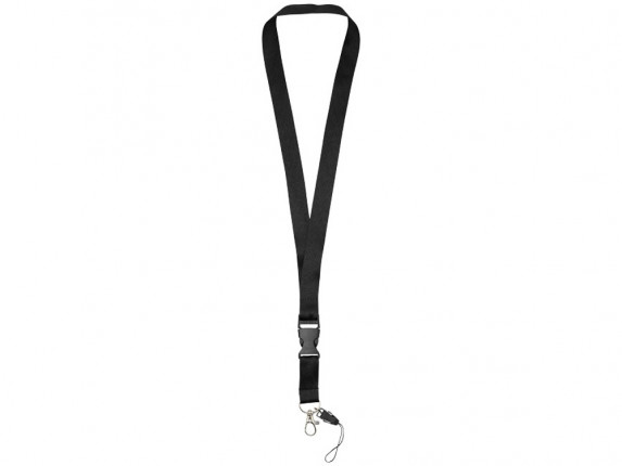 Шнурок Sagan с отстегивающейся пряжкой, держатель для телефона, черный