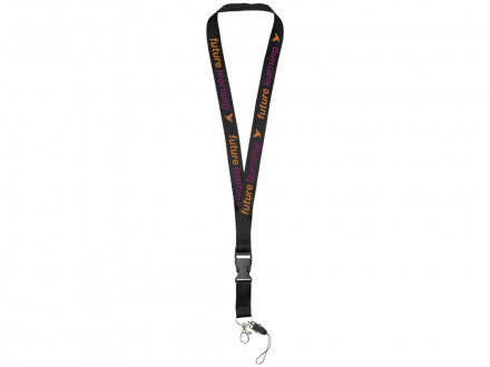 Шнурок Sagan с отстегивающейся пряжкой, держатель для телефона, черный