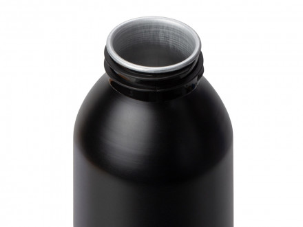 Алюминиевая бутылка для воды с ручкой Plain Alu, 650 мл, черный