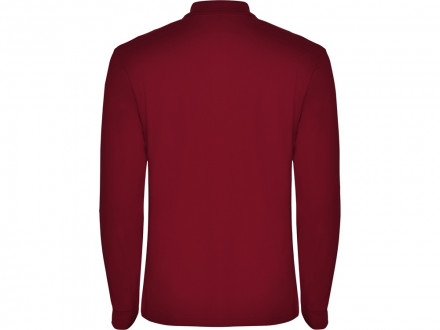 Рубашка поло Estrella мужская с длинным рукавом, гранатовый