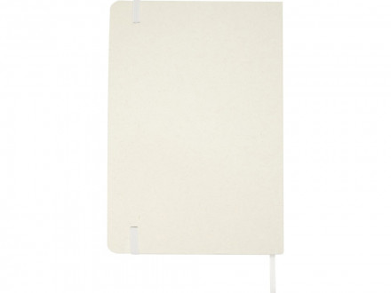 Bass блокнот формата А5 из переработанных материалов, с линованными страницами - Белый