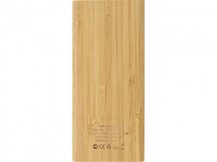 Внешний беспроводной аккумулятор из бамбука Bamboo Air, 10000 mAh