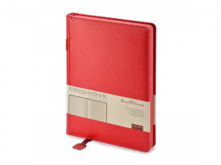 Ежедневник А5 недатированный Polo, красный (Р)