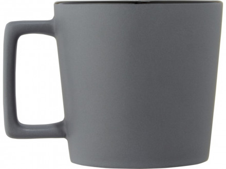 Cali Керамическая кружка объемом 370 мл с матовой отделкой - сплошной черный / Matted Grey