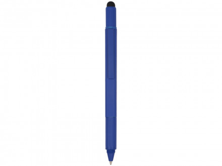 Ручка шариковая металлическая Tool, синий. Встроенный уровень, мини отвертка, стилус (Р)