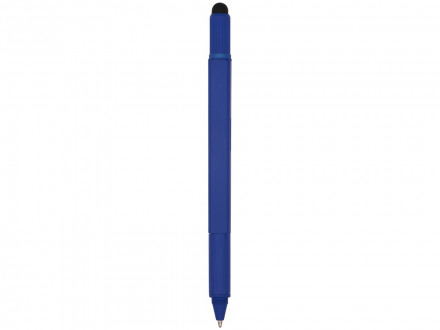 Ручка шариковая металлическая Tool, синий. Встроенный уровень, мини отвертка, стилус (Р)