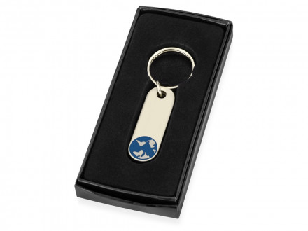 Брелок Globe, серебристый/синий