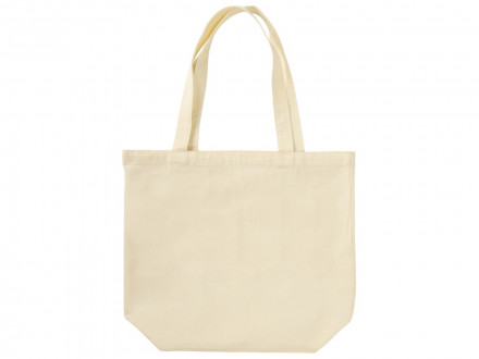 Сумка с широким дном и боками, натуральный