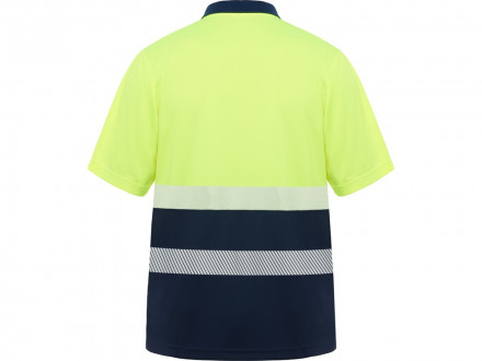 Поло Vega мужское, нэйви/неоновый желтый