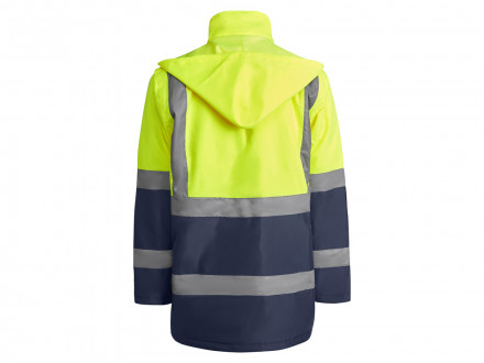 Парка Merak мужская, нэйви/неоновый желтый