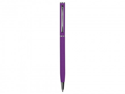 Ручка металлическая шариковая Атриум с покрытием софт-тач, фиолетовый