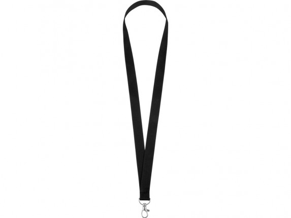 Ланъярд из RPET с карабином, черный