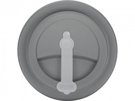 Пластиковый стакан Take away с двойными стенками и крышкой с силиконовым клапаном, 350 мл, белый/серый