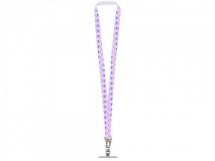 Ланъярд 2,5 см под сублимацию с большим карабином и металлическим держателем для телефона