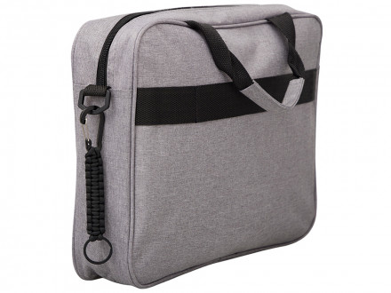 Брелок-веревочка Austere с карабином и кольцом, черный