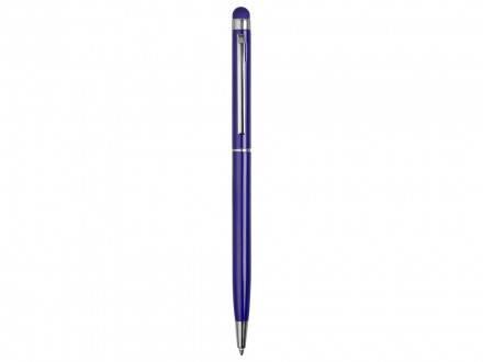 Ручка-стилус металлическая шариковая Jucy, темно-синий