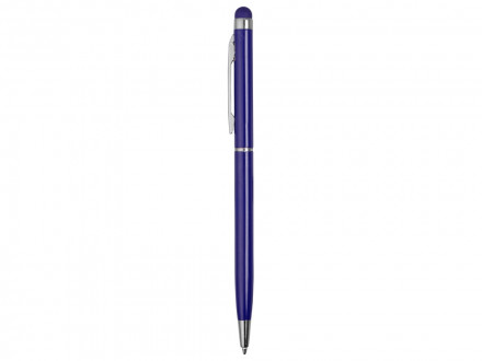 Ручка-стилус металлическая шариковая Jucy, темно-синий