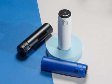 Вакуумная термокружка Waterline с медной изоляцией Bravo, 400 мл, черный