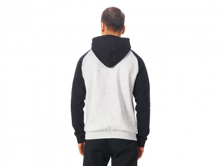 Толстовка с капюшоном Dublin мужская, черный/серый меланж