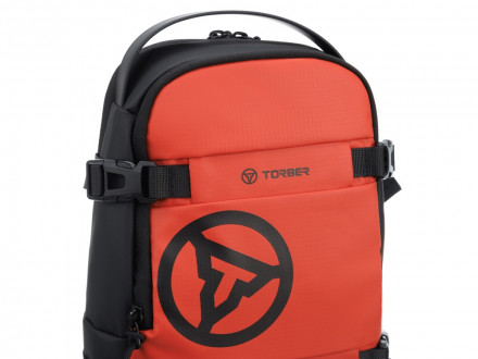 Рюкзак на одно плечо TORBER Xtreme, оранжевый/чёрный, 20 х 8 х 31 см, 5л