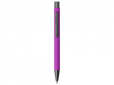Ручка металлическая soft touch шариковая Tender, фиолетовый/серый