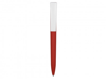 Ручка пластиковая soft-touch шариковая Zorro, красный/белый